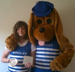 Rebekah Tiler with Hound Dog